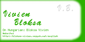 vivien bloksa business card